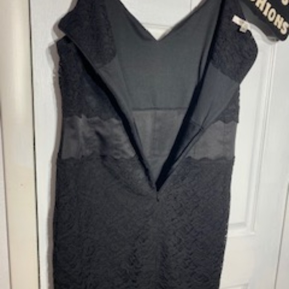 Evan-Picone Sleeveless Black Lace Cocktail Dress - Picture 5 of 8